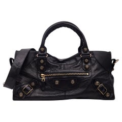 Balenciaga Lambskin Leather Giant 21 Rose Gold City Bag