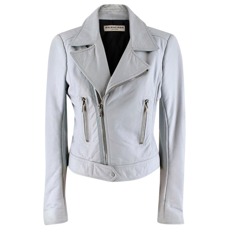 Balenciaga Lambskin Leather Jacket - Size US 8  For Sale