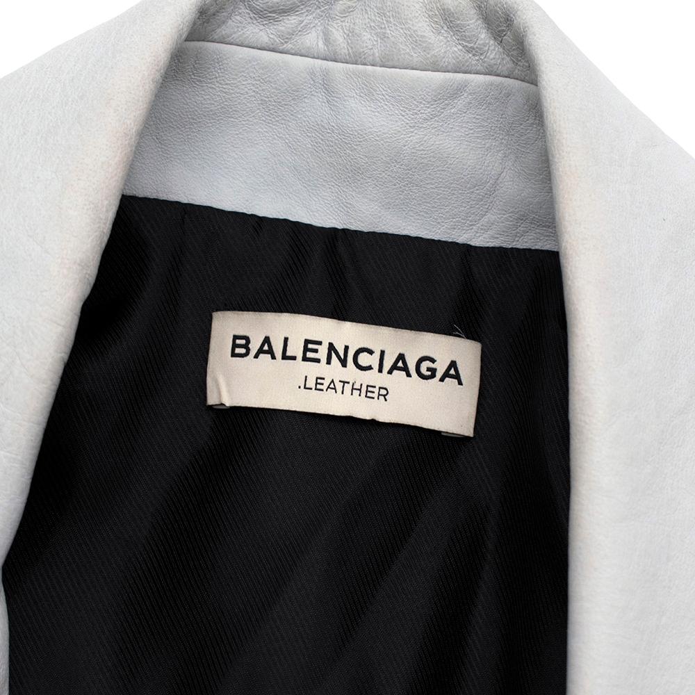 balenciaga white leather jacket