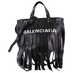 Balenciaga Laundry Cabas Tote Fringe Leather XS