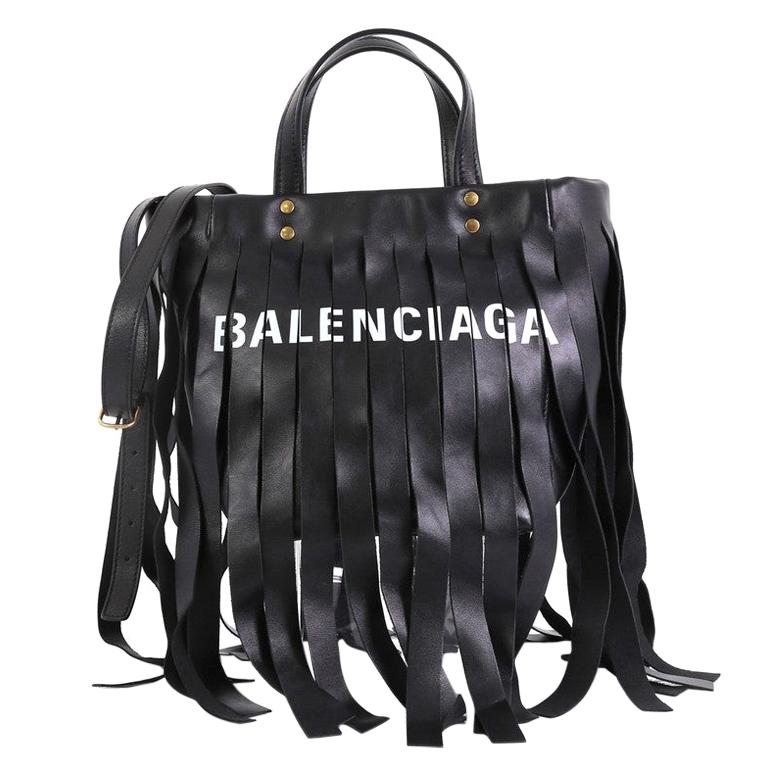 Balenciaga Laundry Cabas Tote Fringe Leather XS at 1stDibs