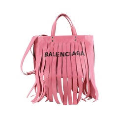 Balenciaga Laundry Cabas Tote Fringe Leather XS
