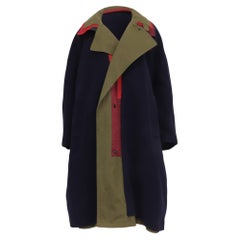 Gabardina oversize de Balenciaga con efecto de capas, de lana multicolor