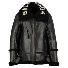 Balenciaga Le Bombardier Black Leather Biker Jacket 38 FR