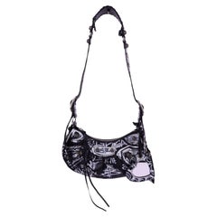 Balenciaga Le Cagole XS Graffiti leather shoulder bag