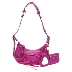 Borsa a tracolla Balenciaga Le Cagole XS in pelle rosa