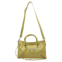 Balenciaga Le City Bag Small aus gelbem Lammleder