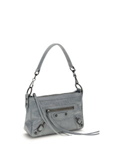Balenciaga Le City Moto Mini Shoulder Bag — Gray