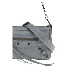 Balenciaga Le City Moto Mini Shoulder Bag — Gray