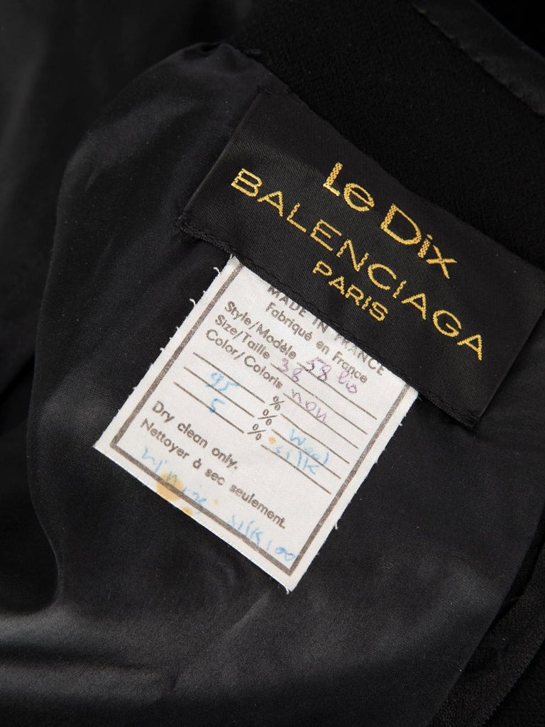 balenciaga black dress label BALENCIAGA Paris. Vintage Black Nylon/Cupro Sheath Sleeveless Dress main image 1