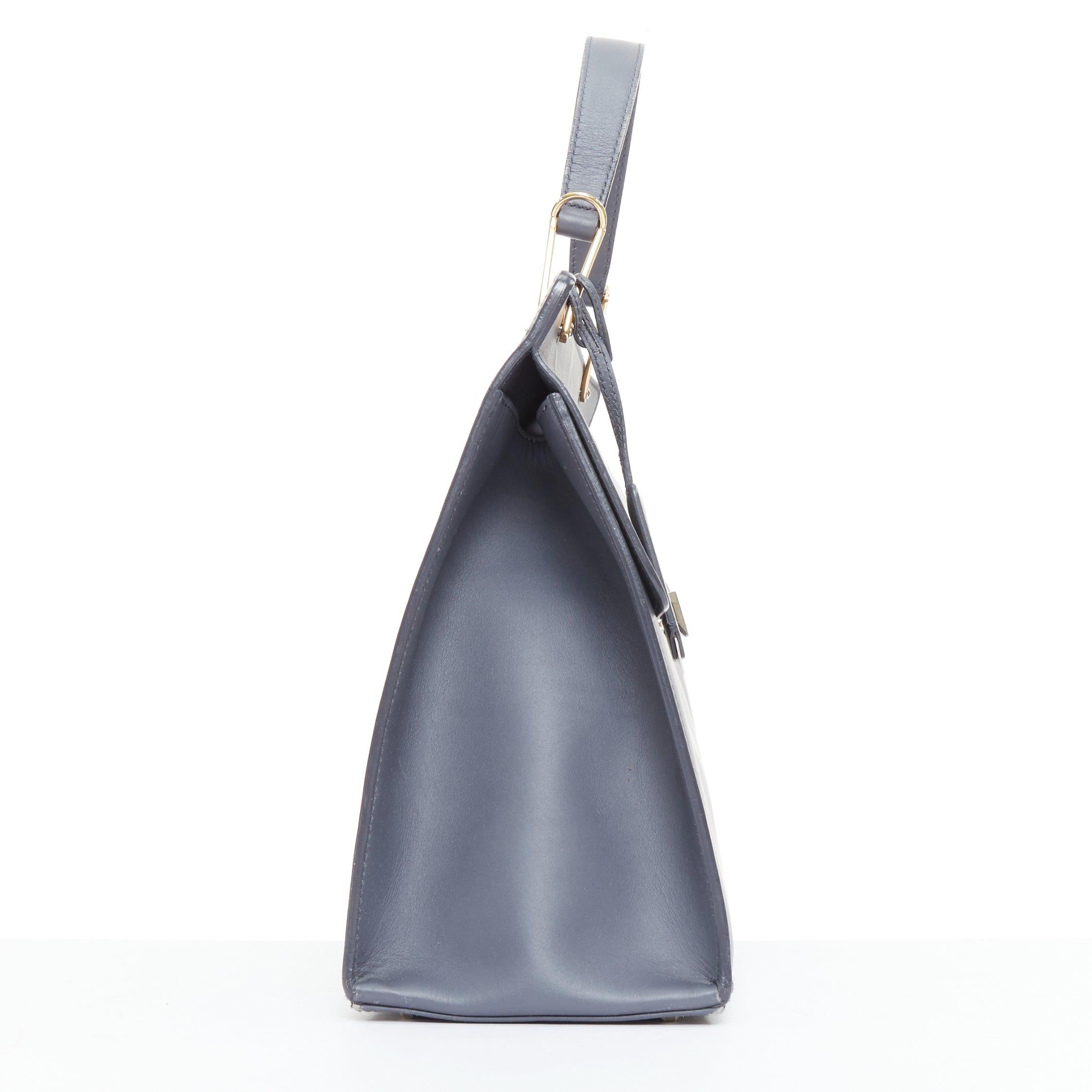 BALENCIAGA Le Dix Cartable Medium gold hardware structured top handle flap bag Bon état - En vente à Hong Kong, NT