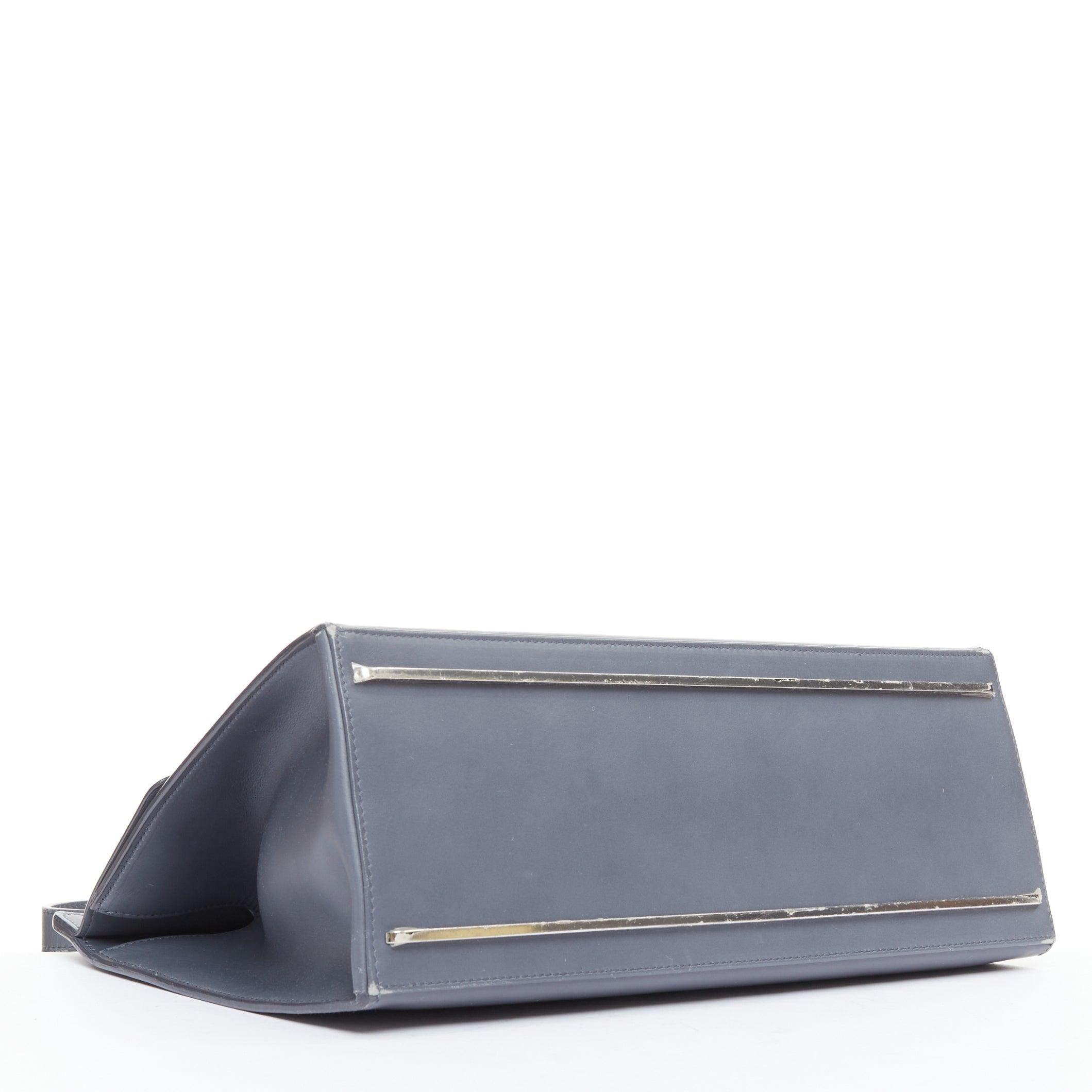 BALENCIAGA Le Dix Cartable Medium gold hardware structured top handle flap bag en vente 1