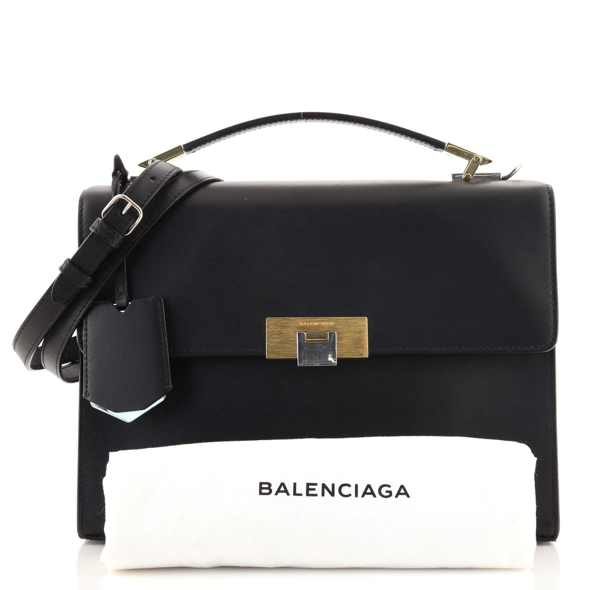 Balenciaga Le Dix Convertible Top Handle Bag Leather For Sale at 1stDibs