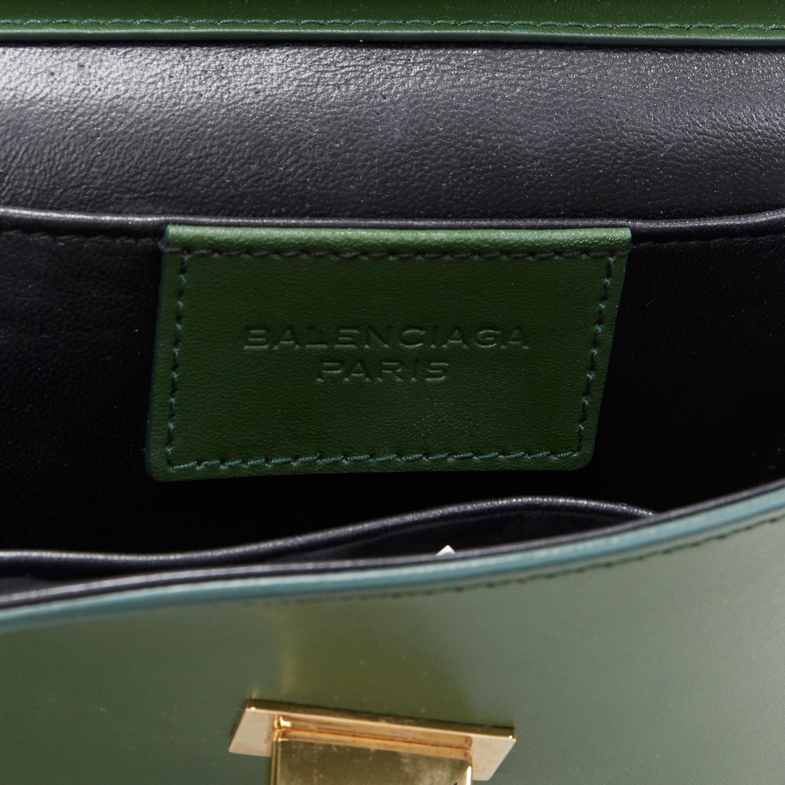 BALENCIAGA Le Dix Pochette geren leather mixed metal wristlet pocket clutch bag 3