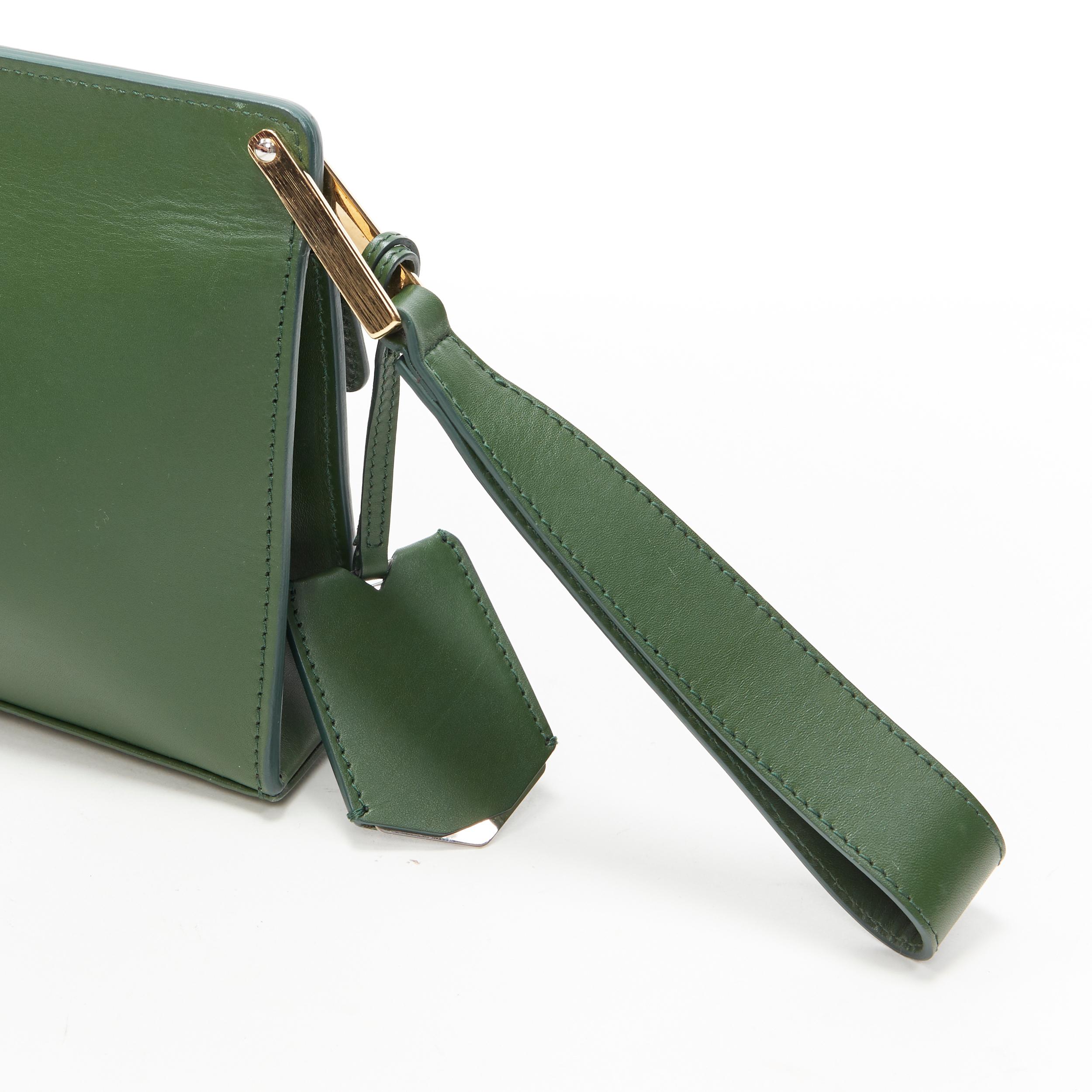 Women's BALENCIAGA Le Dix Pochette geren leather mixed metal wristlet pocket clutch bag