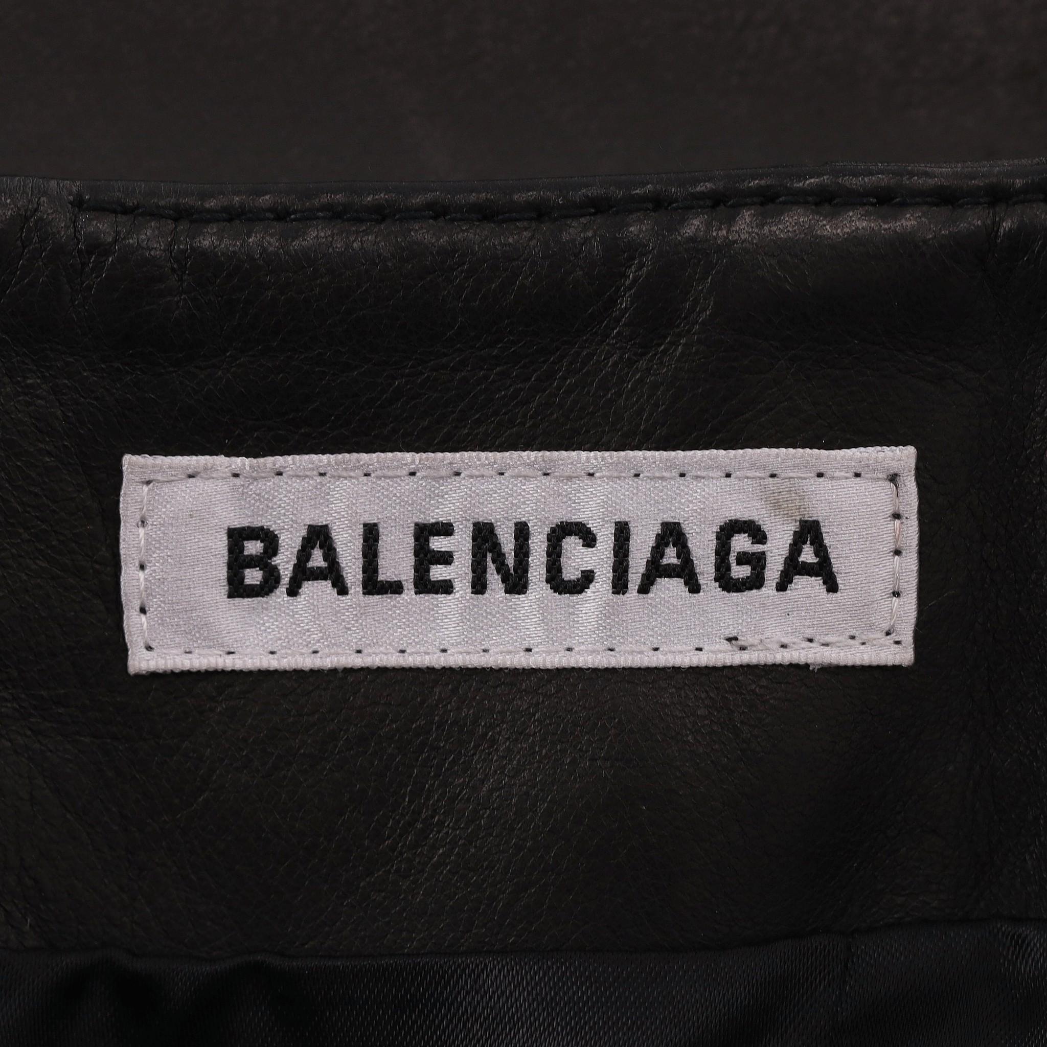 Balenciaga Leather Godet Skirt 1