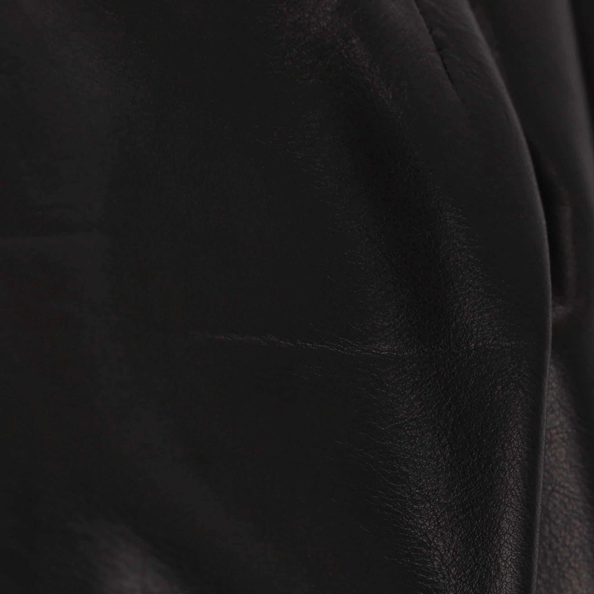 Balenciaga Leather Godet Skirt 4