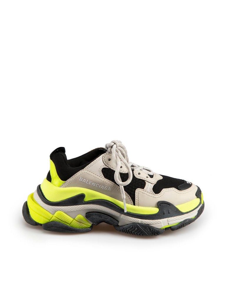 Balenciaga Leather Panel Triple S Chunky Trainers Size IT 36 For Sale at  1stDibs