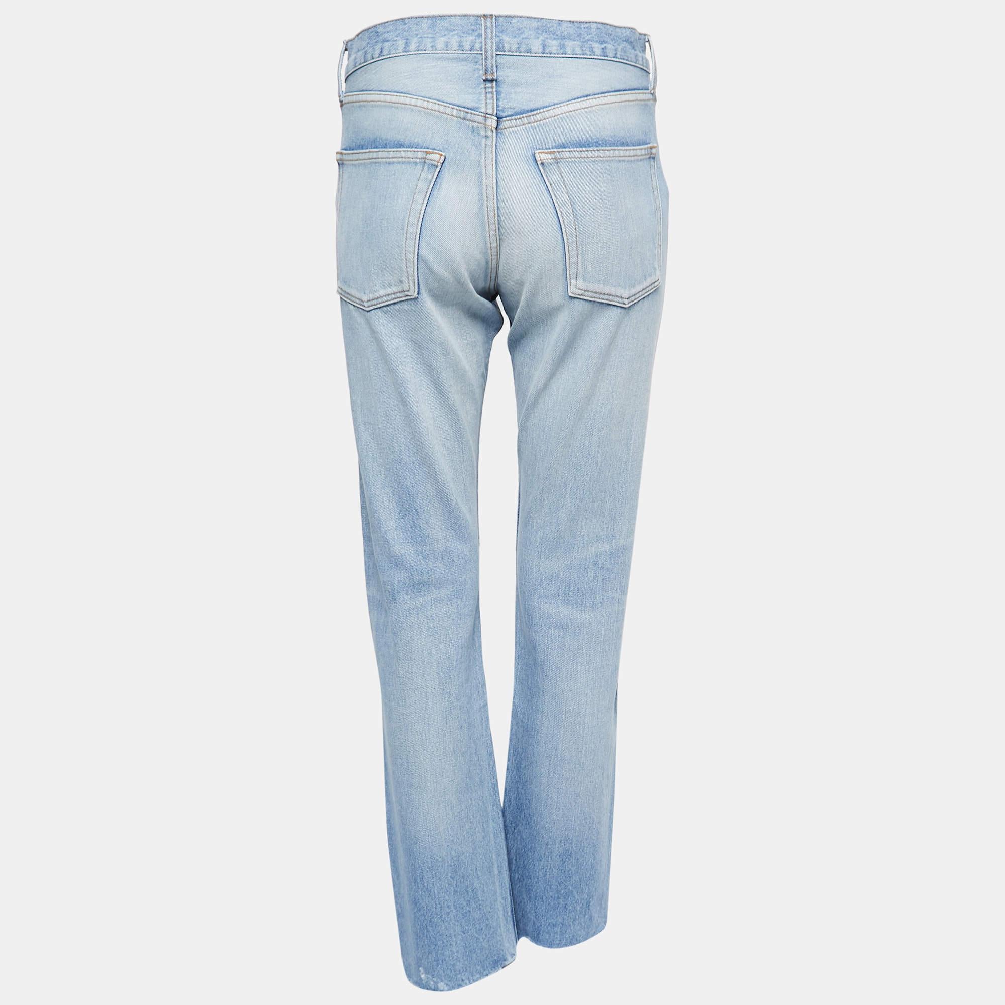 Tailored by Balenciaga, these jeans lend a chic, classy touch to your ensemble. They are made to offer maximum comfort without compromising on style. This richly-created piece will certainly make you look ultra-stylish.

