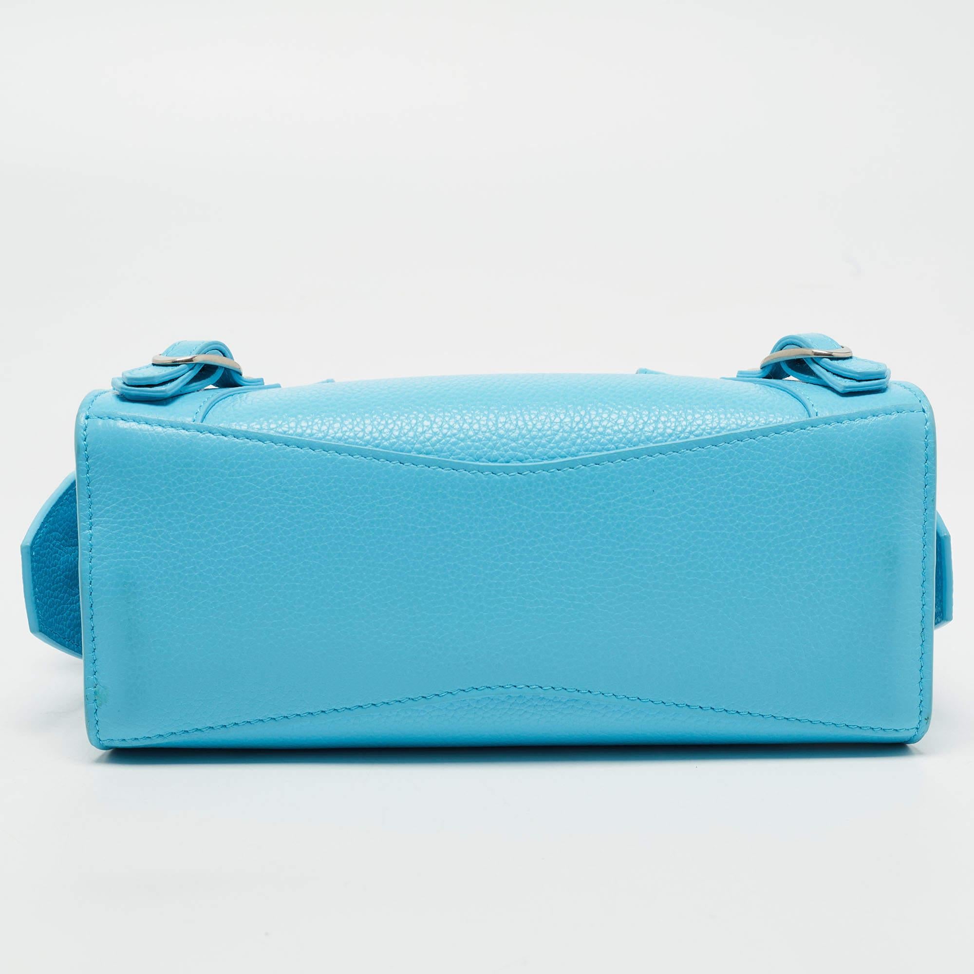 Women's Balenciaga Light Blue Leather Mini Neo Classic Bag