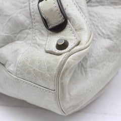 Balenciaga Light City 2way 108339 Gray Leather Shoulder Bag