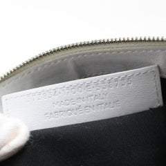 Balenciaga Light Everyday Zip Pouch 868540 Grey Leather Clutch