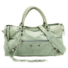 Balenciaga Light Green Leather RH Part Time Tote