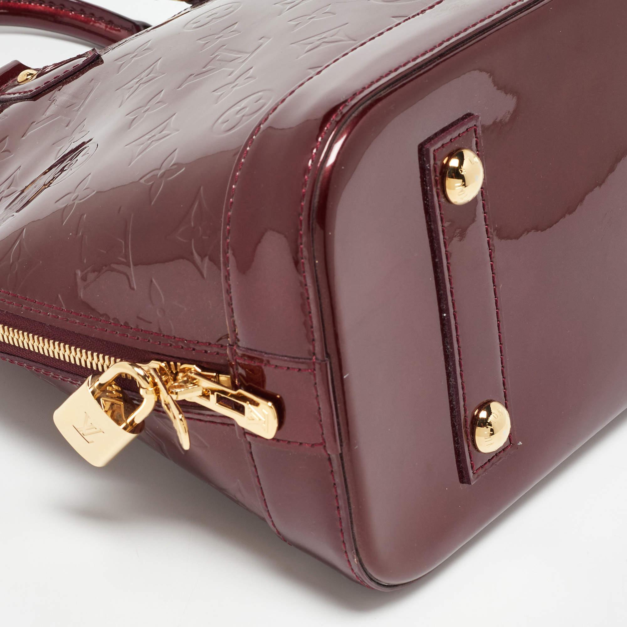 Louis Vuitton Amarante Monogram Vernis Alma PM Bag 10