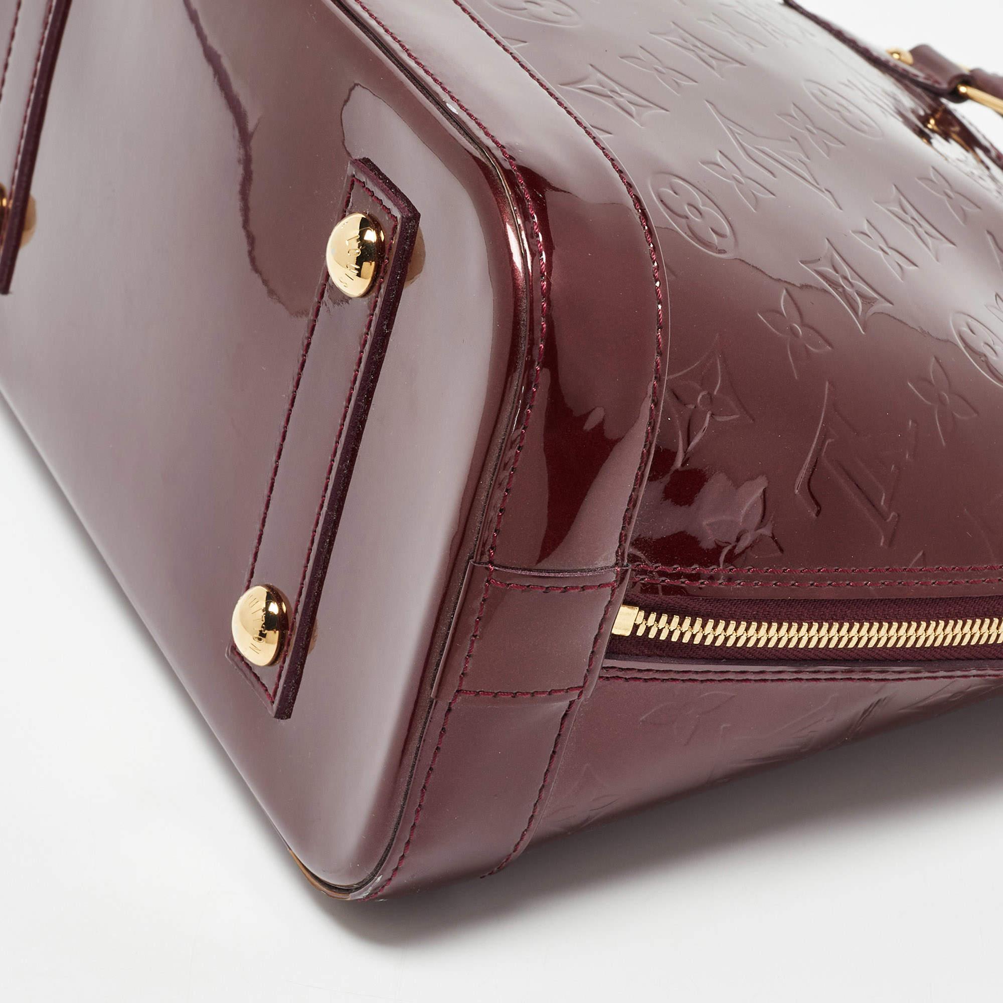 Brown Louis Vuitton Amarante Monogram Vernis Alma PM Bag