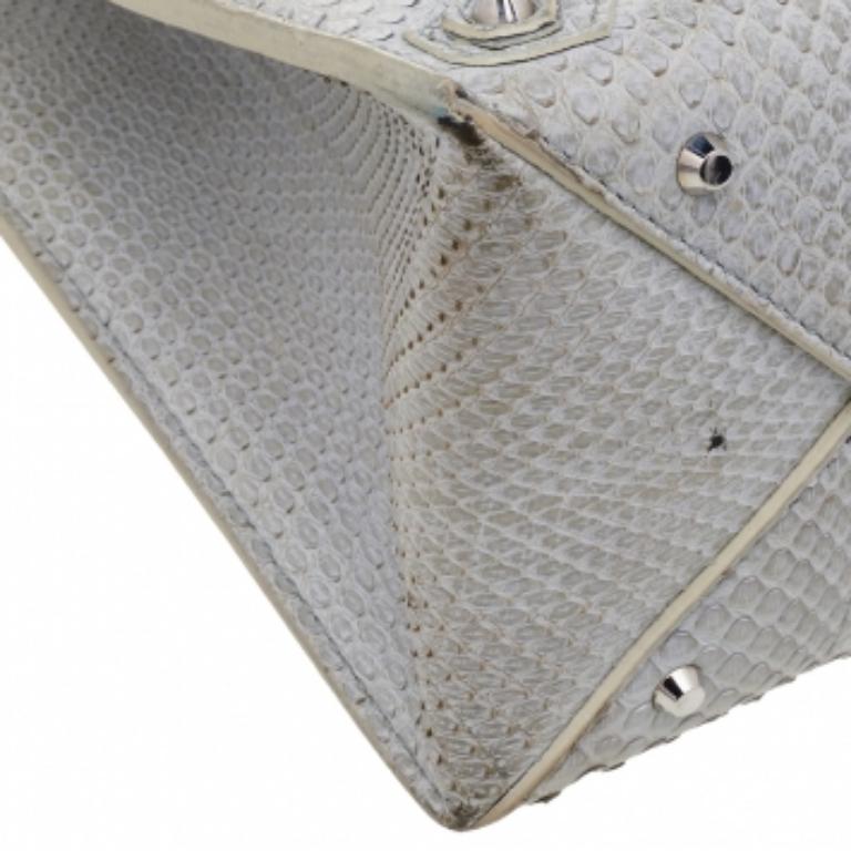 Balenciaga Light Grey Python Leather Papier A6 Tote 2