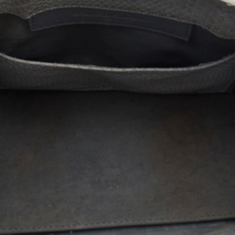 Balenciaga Light Grey Python Leather Papier A6 Tote 4