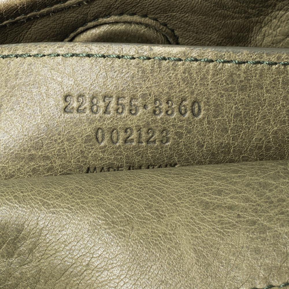 Women's Balenciaga Light Olive Leather Motorcycle City Bag