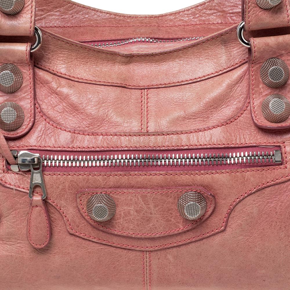 Balenciaga Light Pink Leather Part Time SGH Tote In Good Condition In Dubai, Al Qouz 2