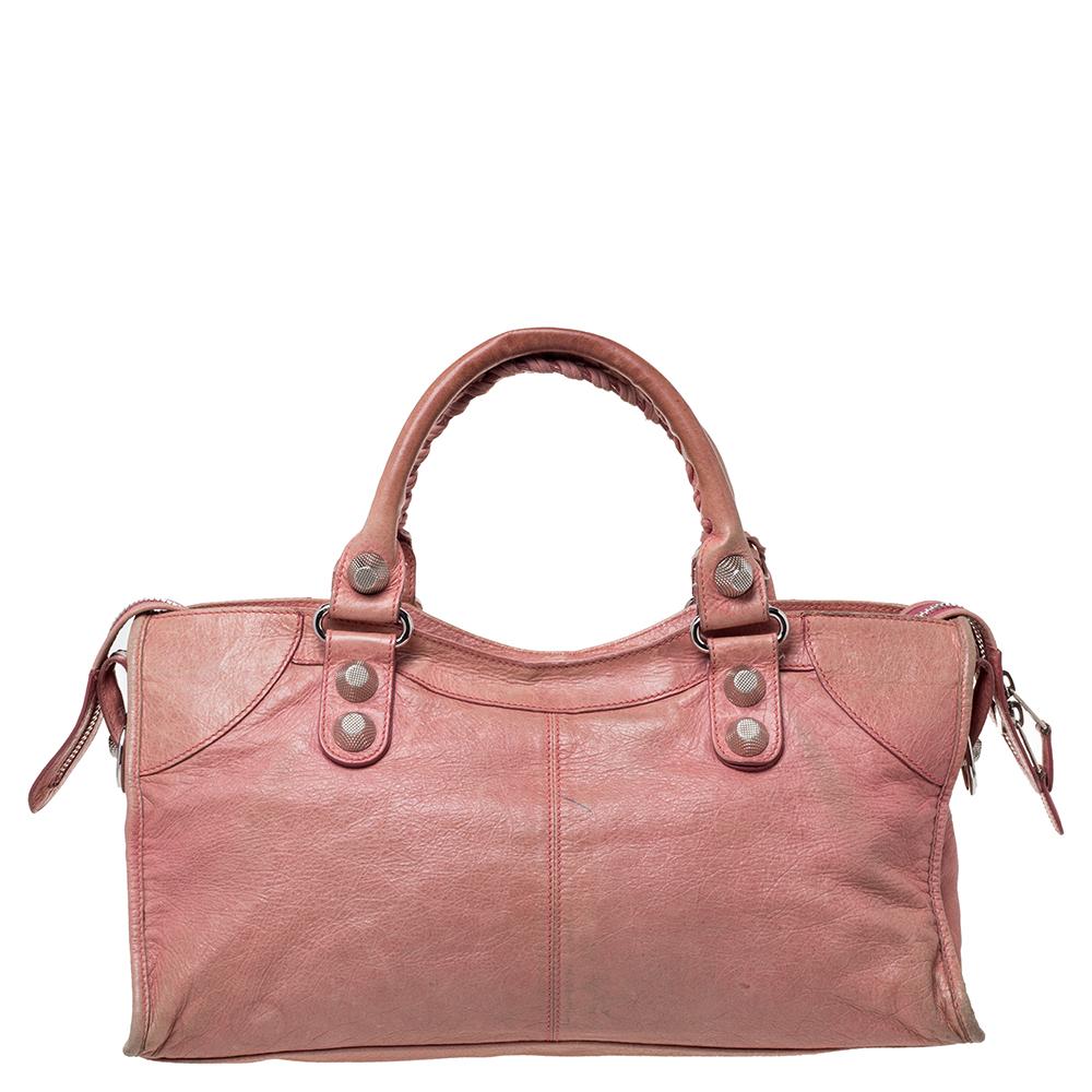 Women's Balenciaga Light Pink Leather Part Time SGH Tote