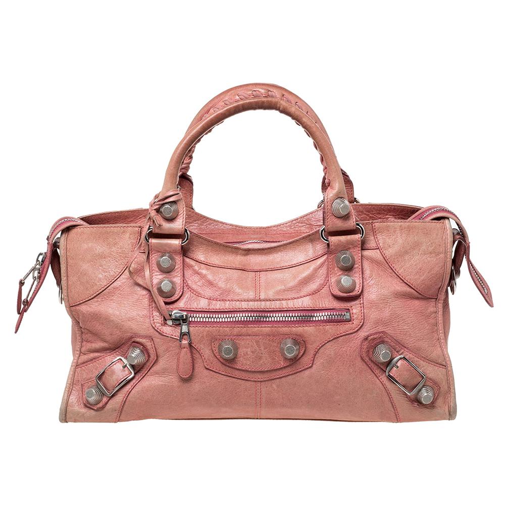Balenciaga Light Pink Leather Part Time SGH Tote at 1stDibs