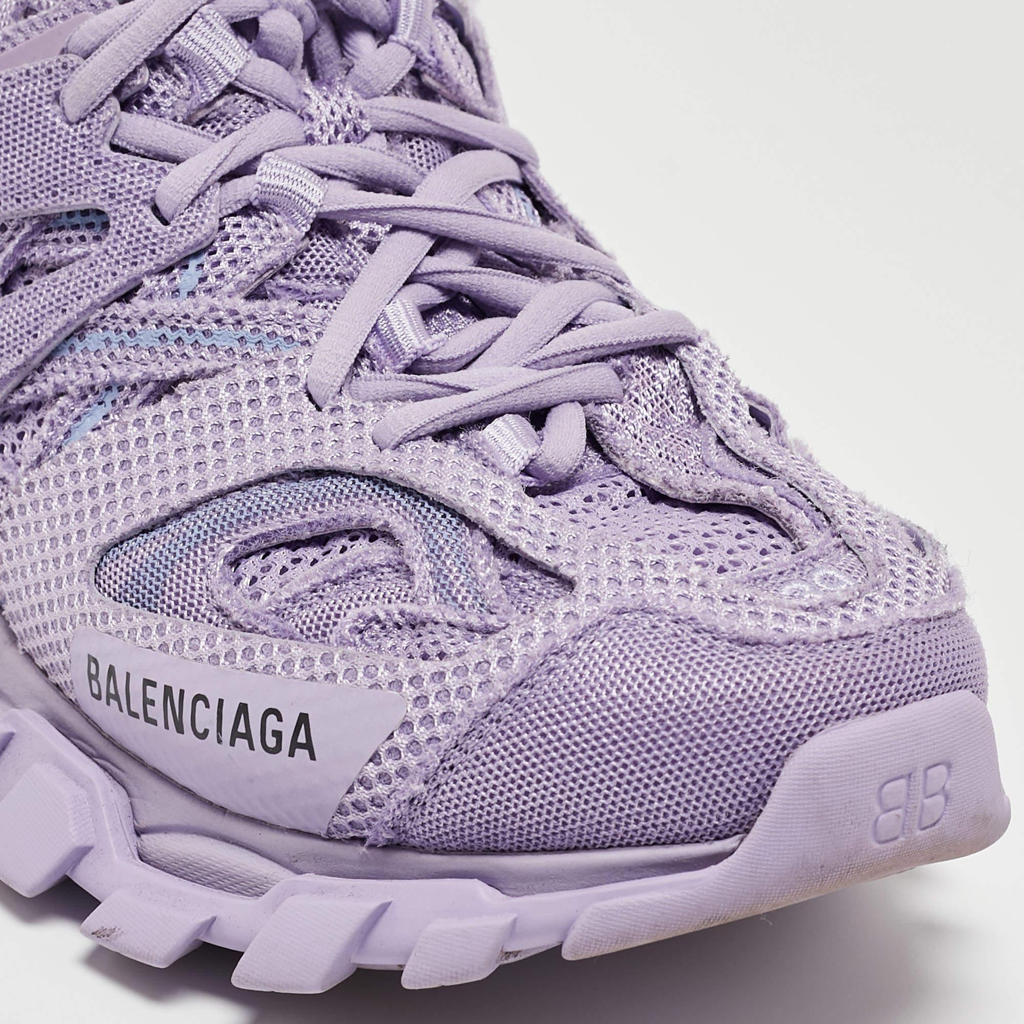 Balenciaga Lilac Mesh Track Mule Sneakers Size 39 For Sale 2