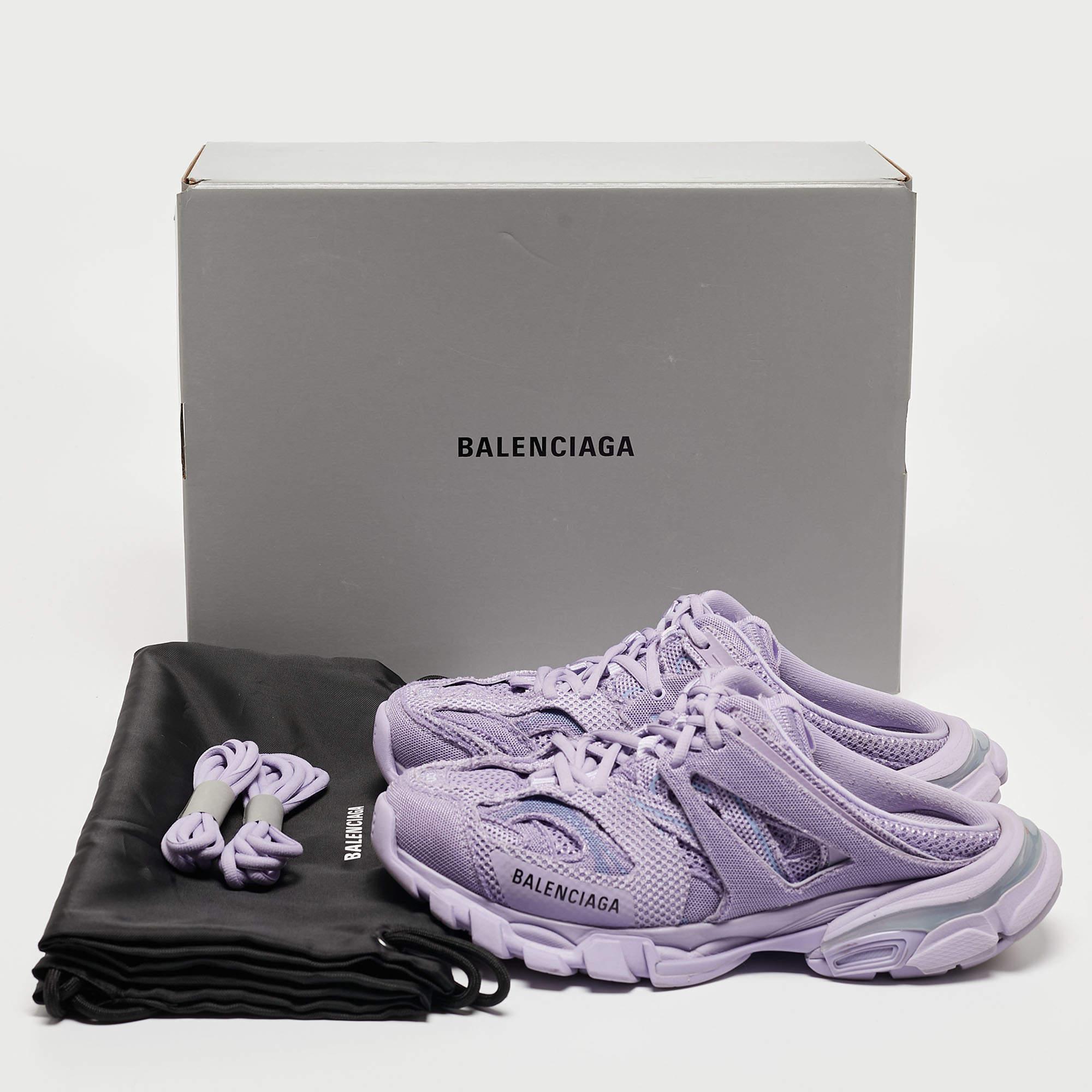 Balenciaga Lilac Mesh Track Mule Sneakers Size 39 For Sale 5