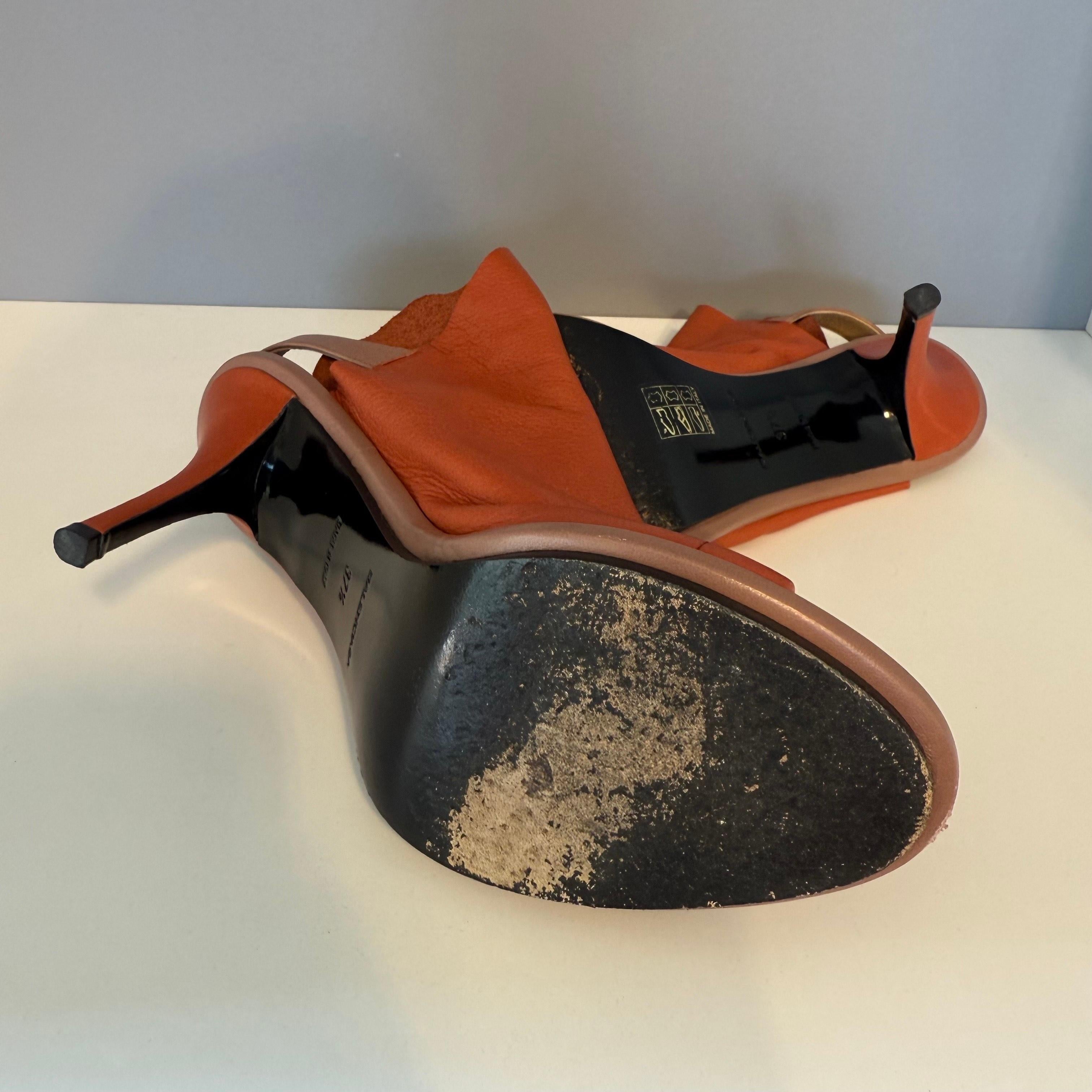 Balenciaga Punta aperta in pelle di aragosta IT 37,5 in vendita 1