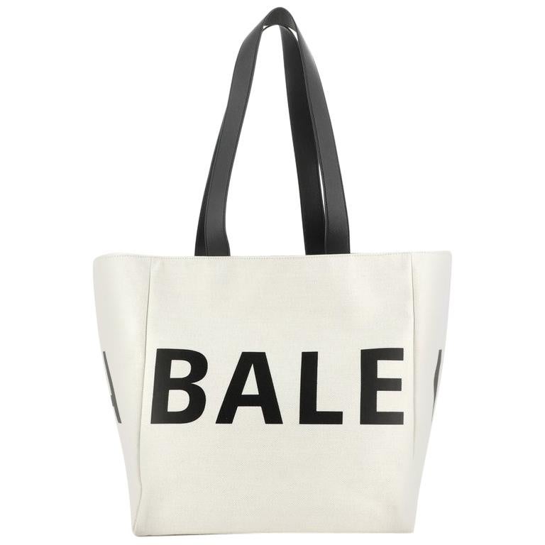 Balenciaga Logo Convertible Shopping Tote Canvas Medium at 1stDibs