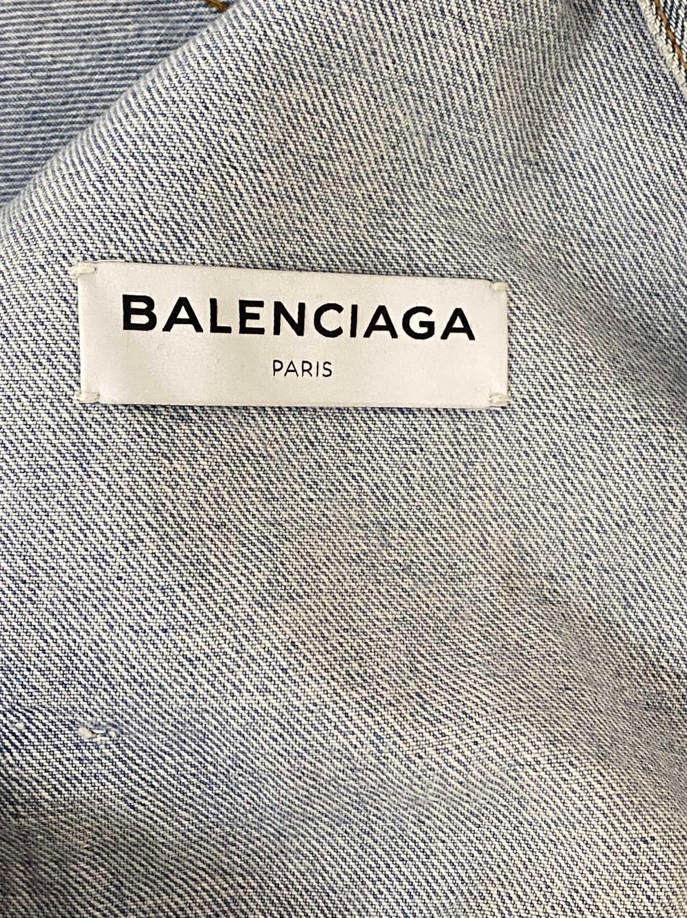  Balenciaga Logo Denim Jacket  2