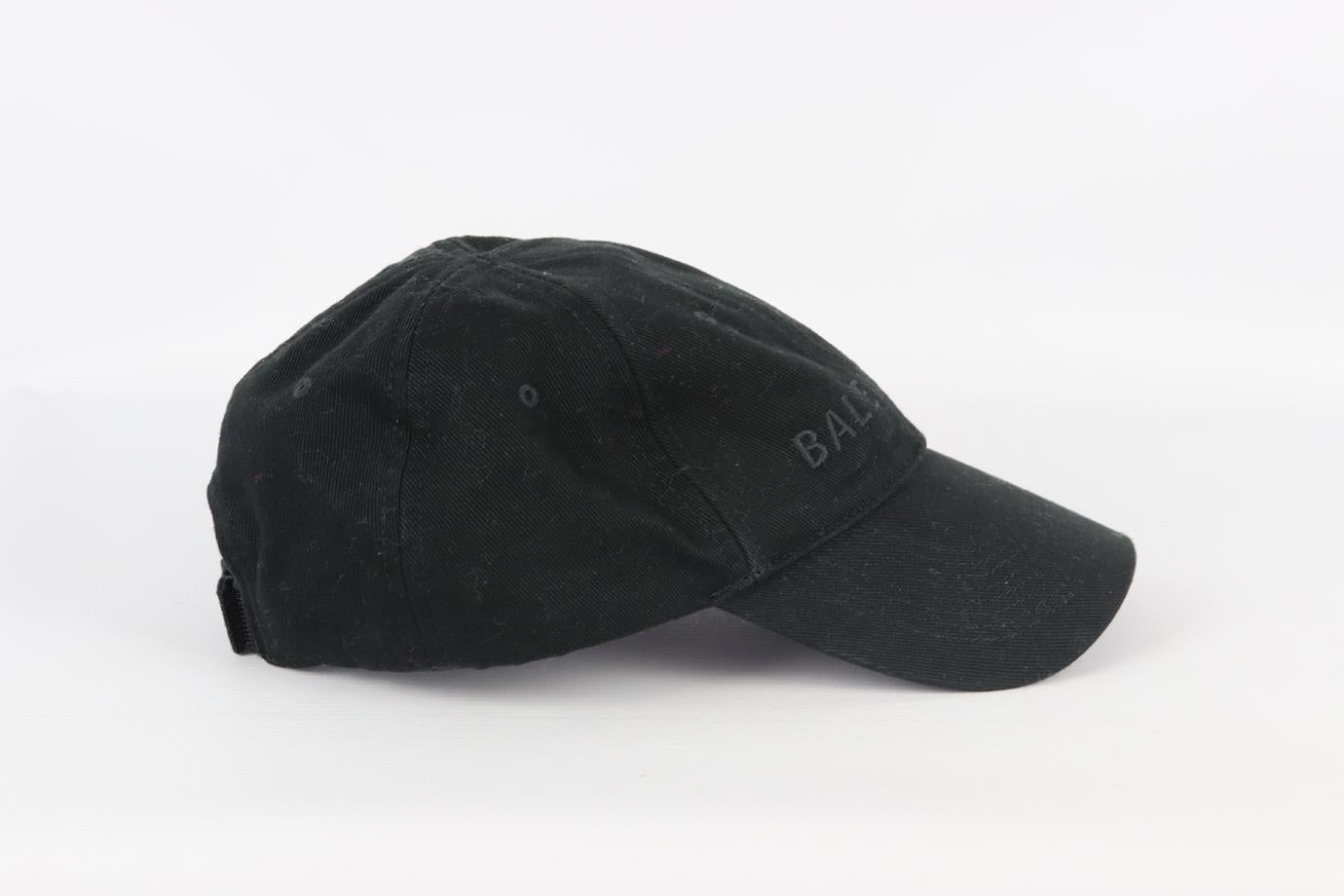 Balenciaga Logo Embroidered Cotton Twill Baseball Cap Large In Excellent Condition In London, GB