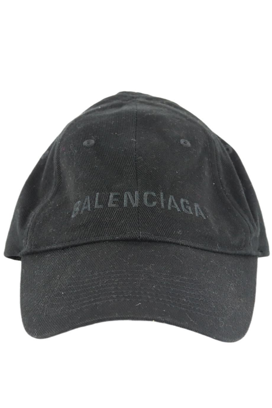 Balenciaga Logo Embroidered Cotton Twill Baseball Cap Large