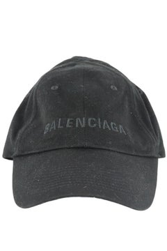 Used Balenciaga Logo Embroidered Cotton Twill Baseball Cap Large