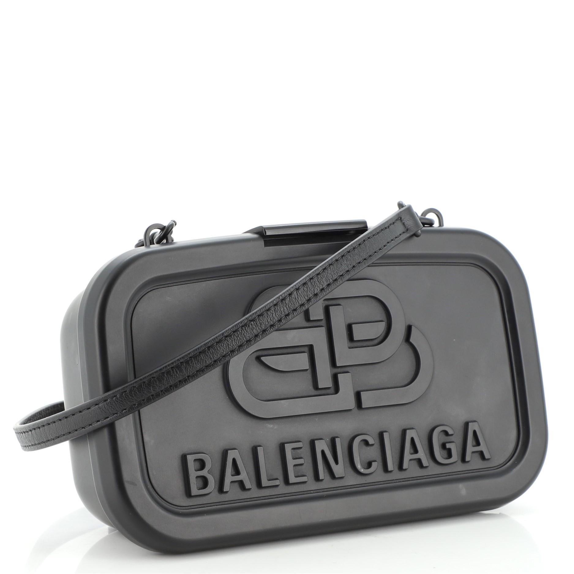 Lunchbox-Tasche aus Kunststoff mit Logo von Balenciaga (Schwarz)