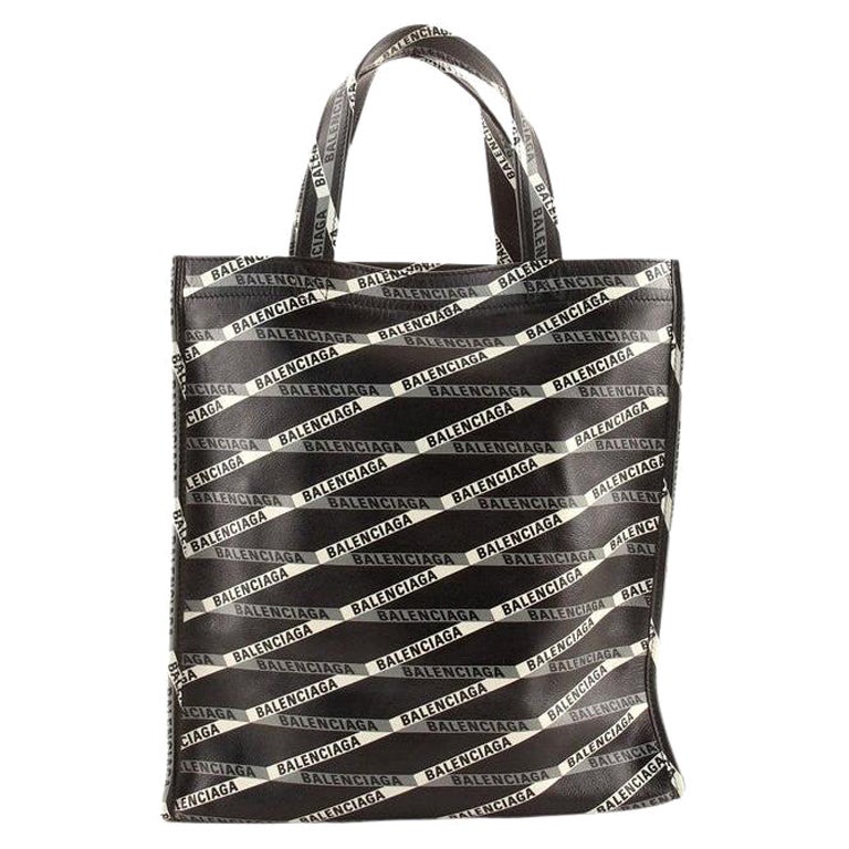 Leder-Tragetasche mit Market-Logo von Balenciaga