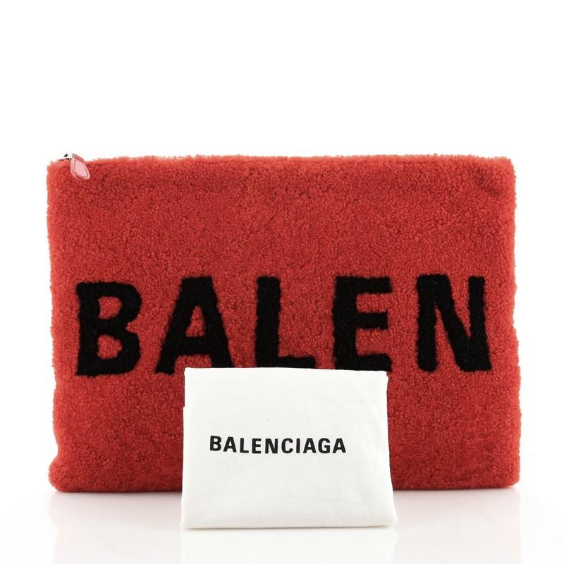 Balenciaga shearling pouch new arrivals