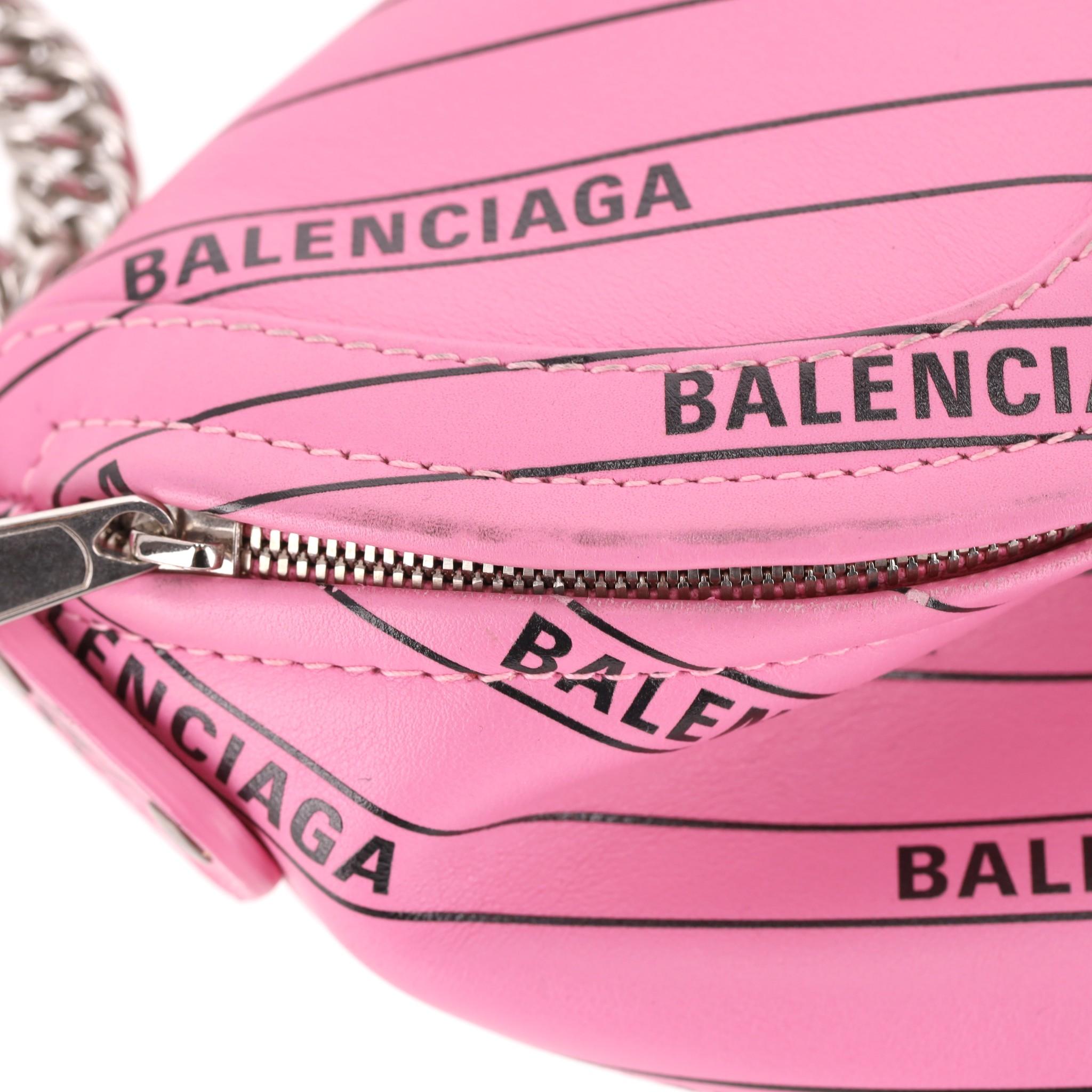 Balenciaga Logo Souvenir Leather Belt Bag For Sale 4