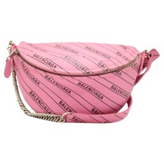 Balenciaga Logo Souvenir Leather Belt Bag