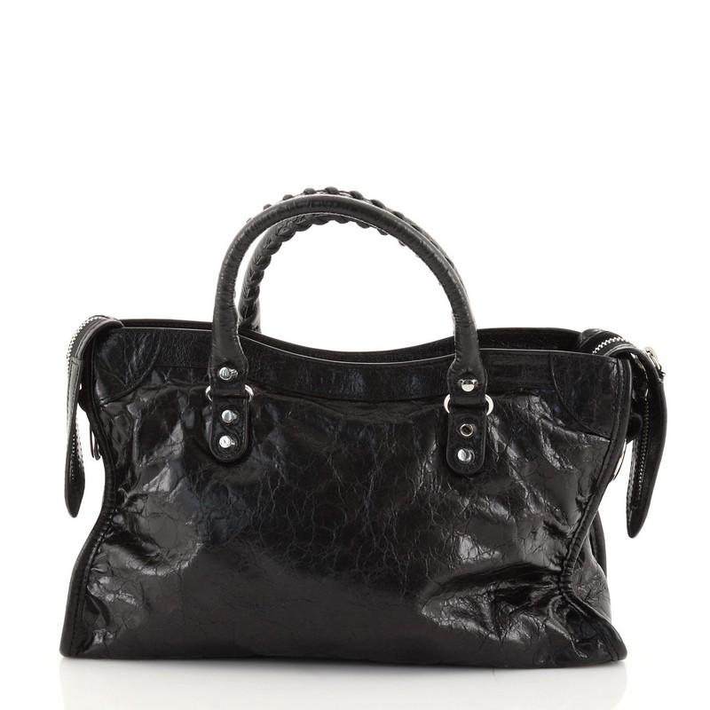 balenciaga city bag with logo strap