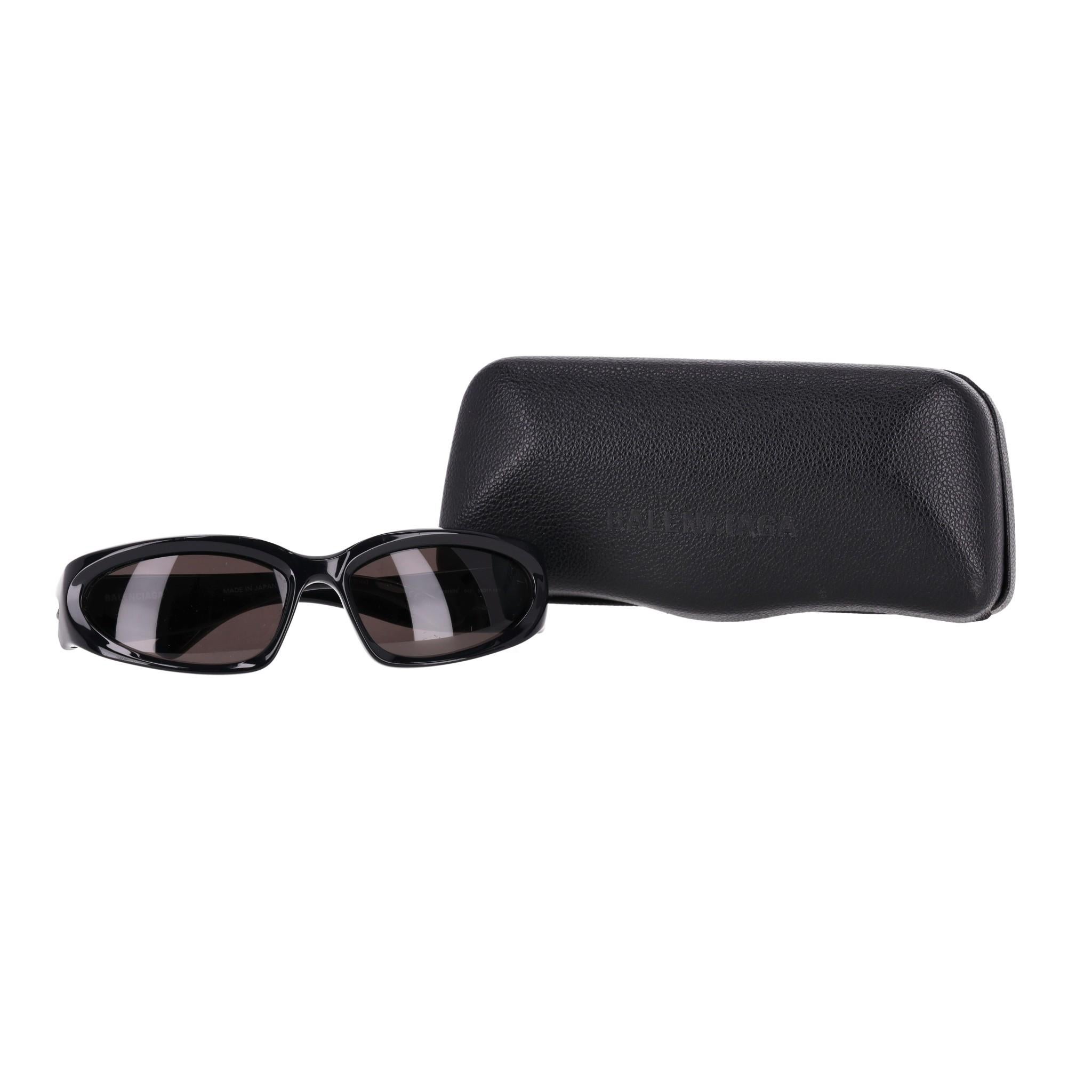 Black Balenciaga Logo Sunlgasses For Sale